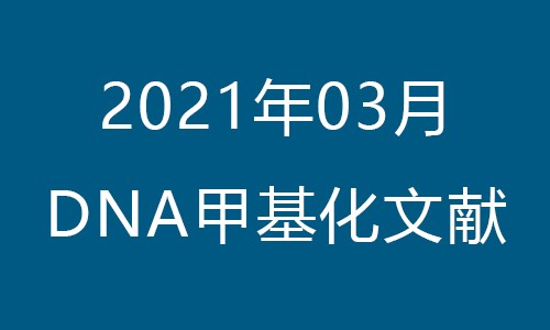 文獻(xiàn)集錦│2021 年 03 月 DNA 甲基化新鮮速遞