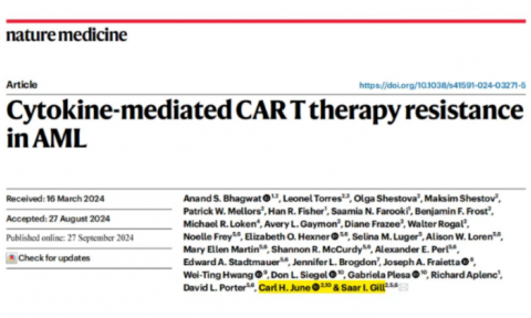 Olink HT 首文 | 急性髓性白血病患者對細(xì)胞因子介導(dǎo)的 CAR T 療法產(chǎn)生抗藥性